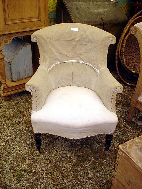 un-upholstered chair