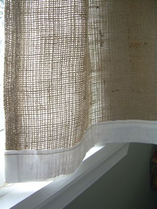 repurposed burlap curtain