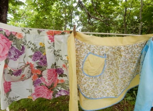 aprons on the line