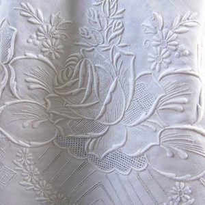 Linen Whitework Tablecloth
