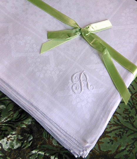 R Monogrammed Napkins